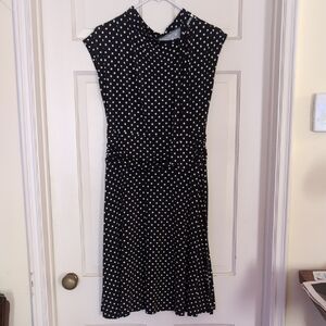 Chic Black and White Polka Dot Dress
